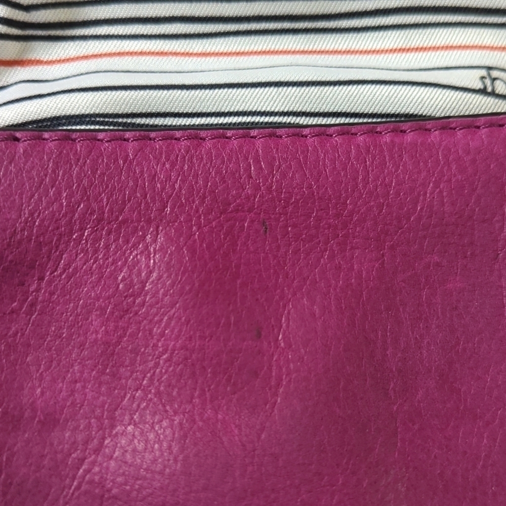 She + Lo Unchartered Leather Mini Crossbody Saddle Bag Plum Purple - Picture 10 of 16